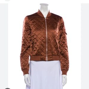 Cami NYC The Dierdre Quilted Silk Bomber Jacket